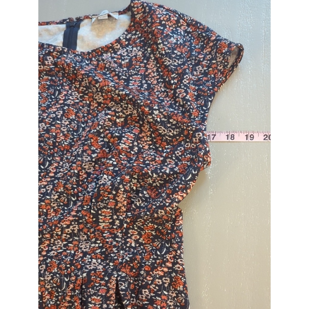 LOFT Floral Cap-Sleeve Mini Dress size 8 - Picture 6 of 7